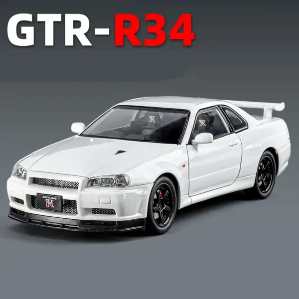 1:24 Nissan Skyline GTR R34 Diecast Model Car - Image 7