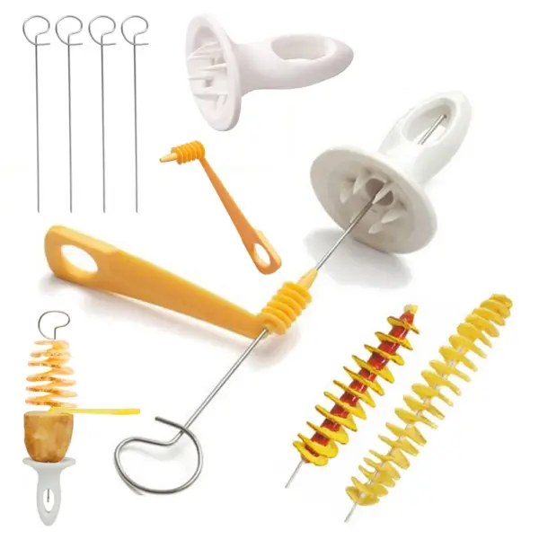 Manual Spiral Potato Cutter with 4 Sticks
