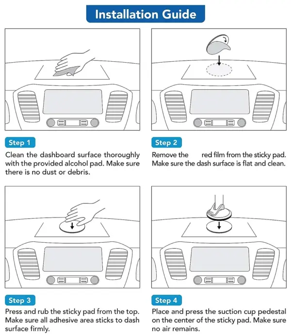 Universal Car Dashboard Suction Mount - Image 6
