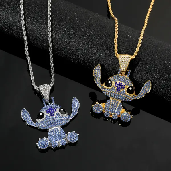 Kawaii Stitch Hip Hop Pendant Necklace - Image 6