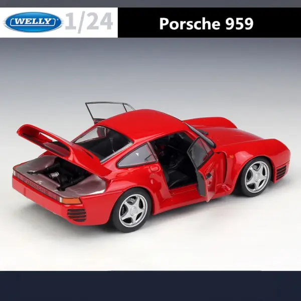 WELLY 1:24 Porsche 959 Diecast Car Model - Image 6