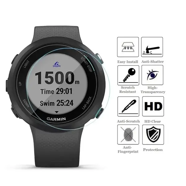 5PCS Tempered Glass Screen Protector for Garmin Swim 2 - Image 2