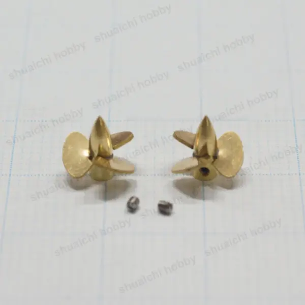 3-Blade Brass Propeller for RC Boats 1mm - Image 4