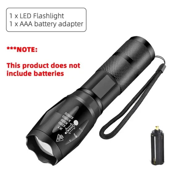 High Power LED Flashlight with 5 Modes - Image 7