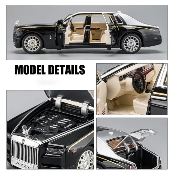 1:24 Rolls Royce Phantom Diecast Model Car - Image 5