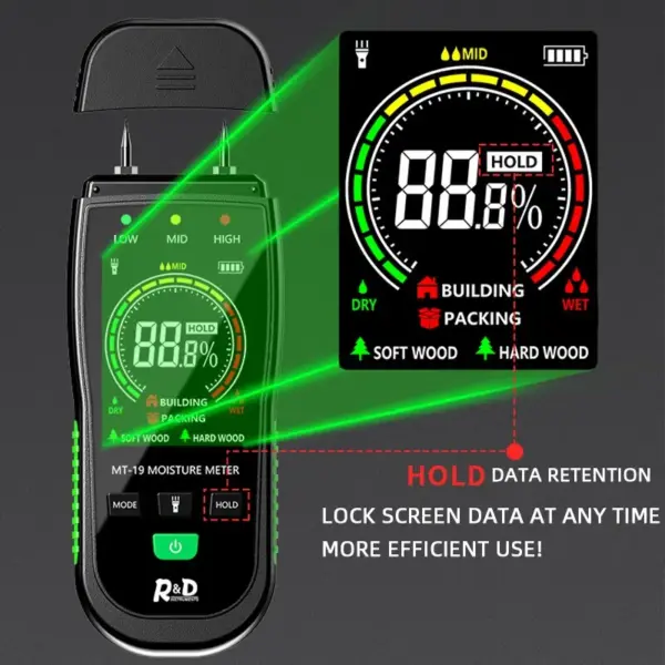 MT19 Wood Moisture Meter with LCD Display - Image 2