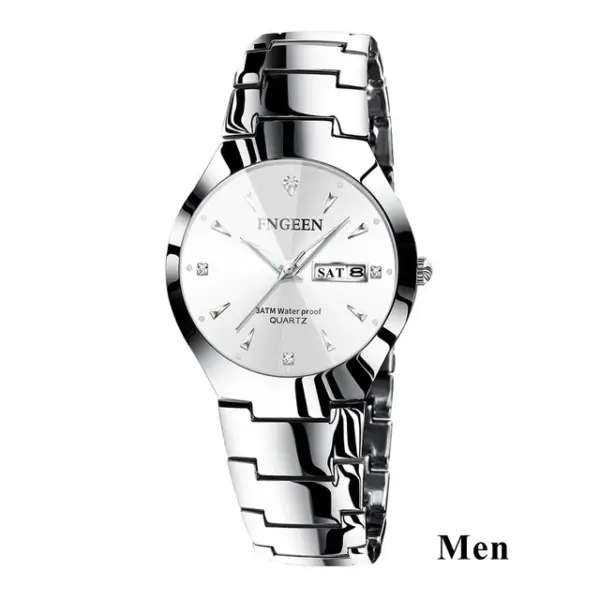 FNGEEN 5808 Stainless Steel Couple Watch - Image 10