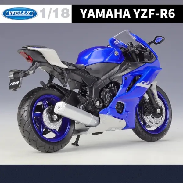 Yamaha YZF-R6 Diecast Motorcycle Model 1:12 - Image 4