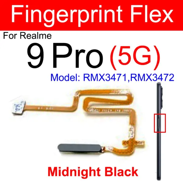 Realme Fingerprint Sensor Flex Cable for 7 8S 9Pro - Image 8