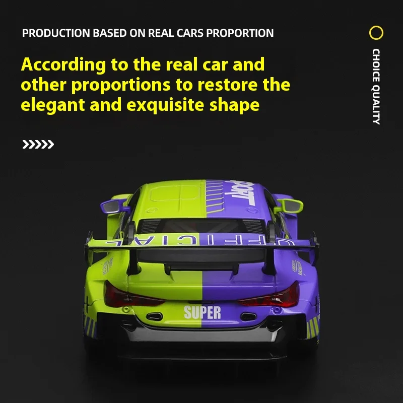 1:24 BMW M4 GT3 Alloy Diecast Car Model 4 1:24 BMW M4 GT3 Alloy Diecast Car Model - Image 4