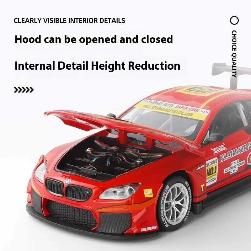 1:24 BMW M6 GT3 Diecast Racing Car Model 4 1:24 BMW M6 GT3 Diecast Racing Car Model - Image 4