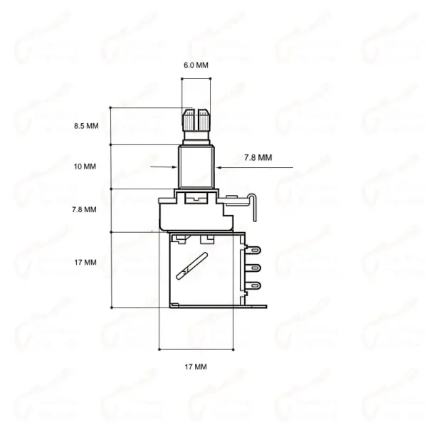 Alpha Push Pull Potentiometer 25K-500K for Guitar - Image 6