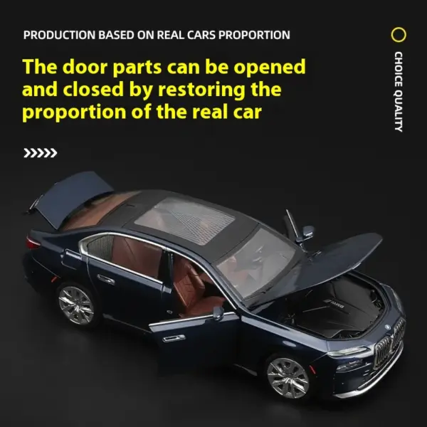 Diecast 1:24 BMW I7 G70 M70L Model Car - Image 4