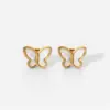 18K Gold Plated Stainless Steel Butterfly Earrings