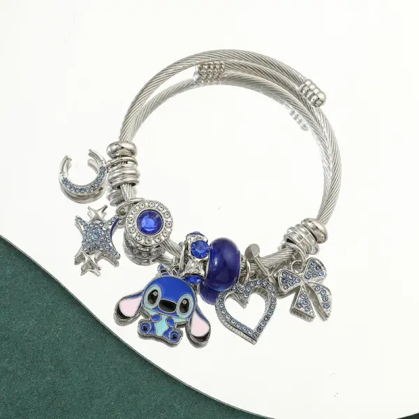 Stitch Love Heart Beaded Bracelet - Image 5
