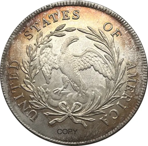 Draped Bust Small Eagle Silver Plated Coin - Image 4