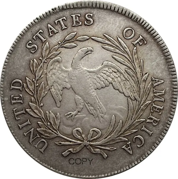 Draped Bust Small Eagle Silver Plated Coin - Image 6