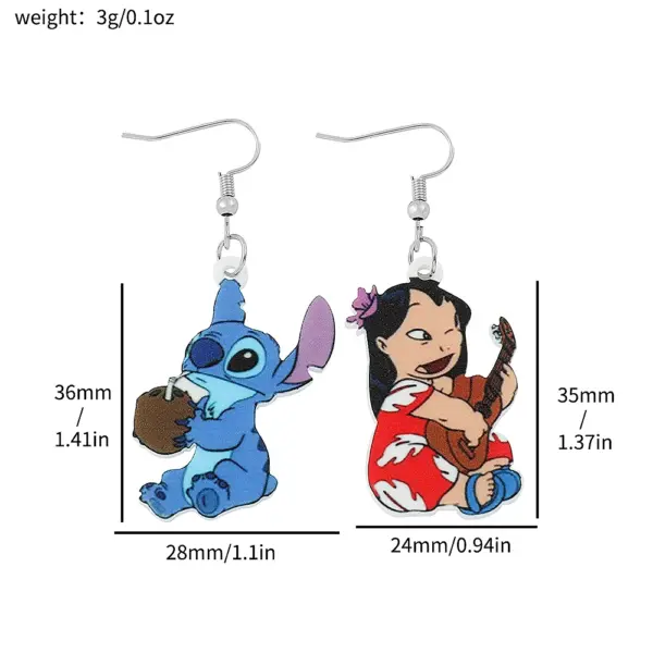 Lilo and Stitch Acrylic Drop Earrings - Image 3