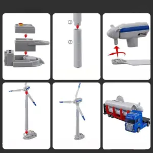 1:50 Scale Blue Plastic Engineering Vehicle Model 10 S3a22dd244f8f44e4b2e04aec351459d1f 1