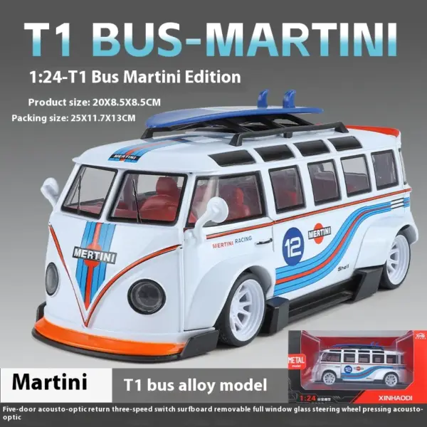 Volkswagen T1 Bus Diecast Model 1:24 Scale - Image 12