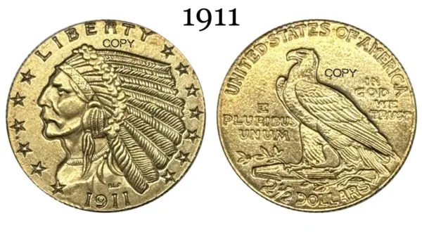 1911 Liberty Eagle Brass Commemorative Coin - Image 5