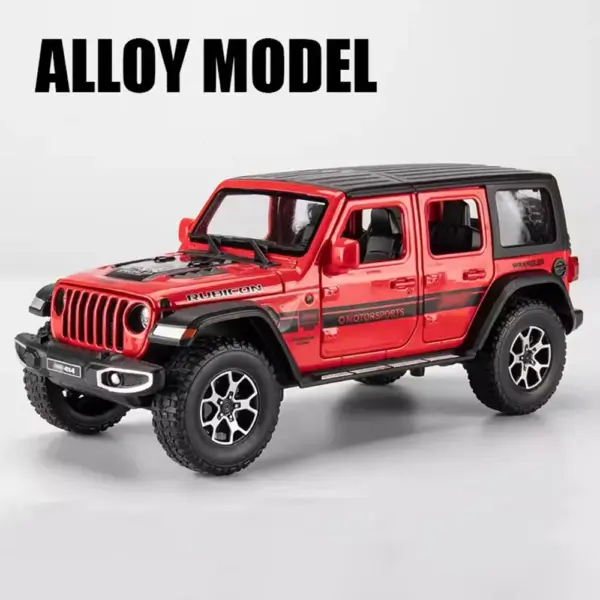 1:22 Scale Diecast Wrangler SUV Model Toy - Image 8