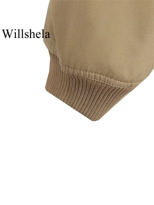 Willshela Women's V-Neck Bomber Jacket - Image 6