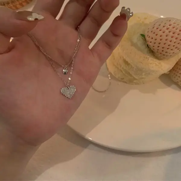 Kpop Heart Shaped Pendant Necklace - Image 6