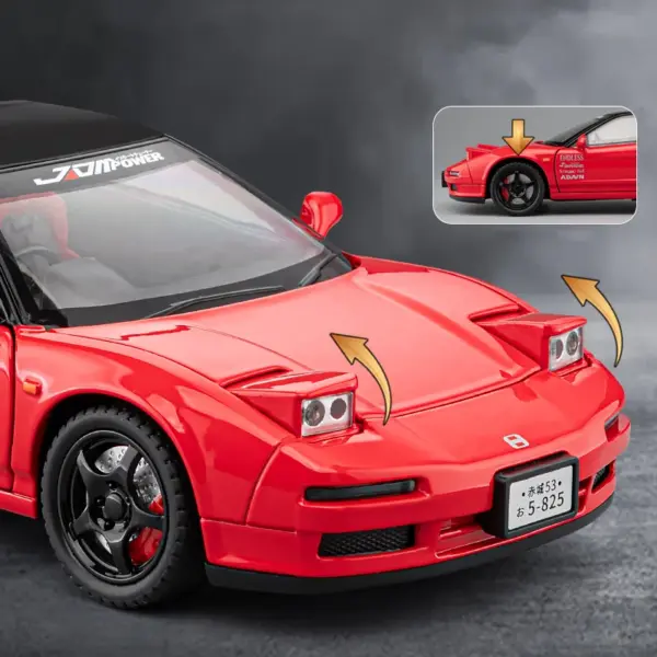 1:24 Alloy Honda Acura NSX MK1 Diecast Model - Image 3