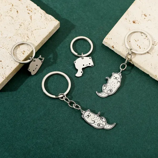 Otter Design Stainless Steel Keychain Set - Image 2