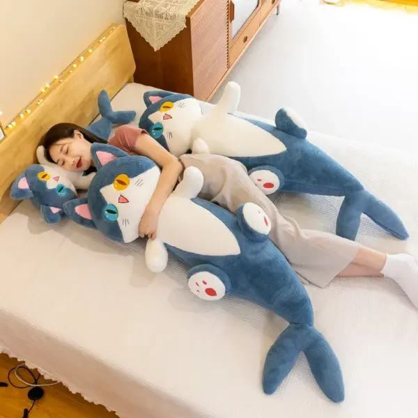 Pupil Shark Cat Plush Doll Pillow 135cm - Image 4