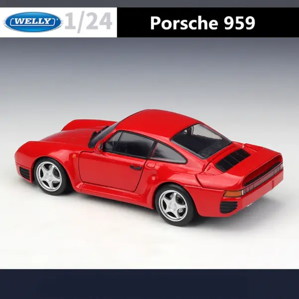 WELLY 1:24 Porsche 959 Diecast Car Model - Image 5