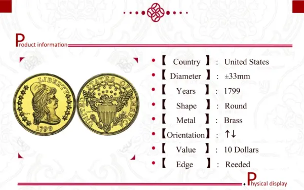 Capped Bust Liberty Commemorative Replica Coin - Image 6