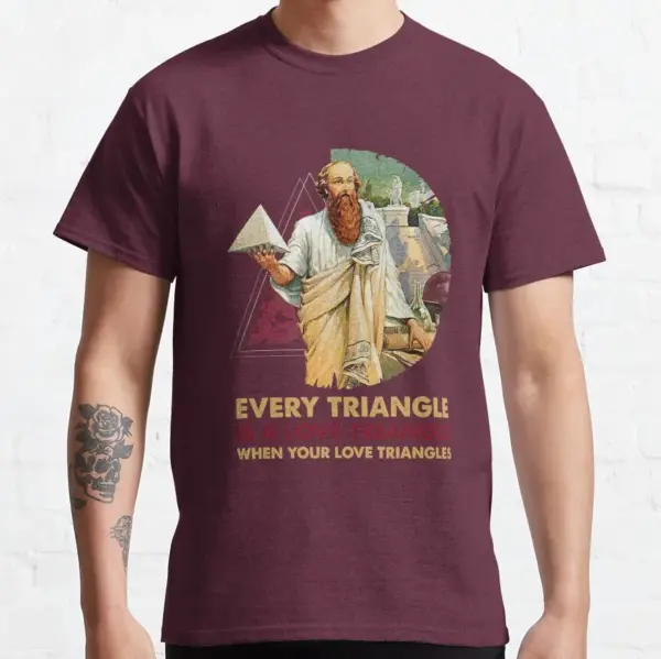 Pythagoras Triangles Graphic Cotton T-Shirt - Image 9