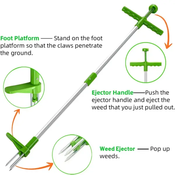 Long Handle Garden Weeder for Easy Use - Image 2