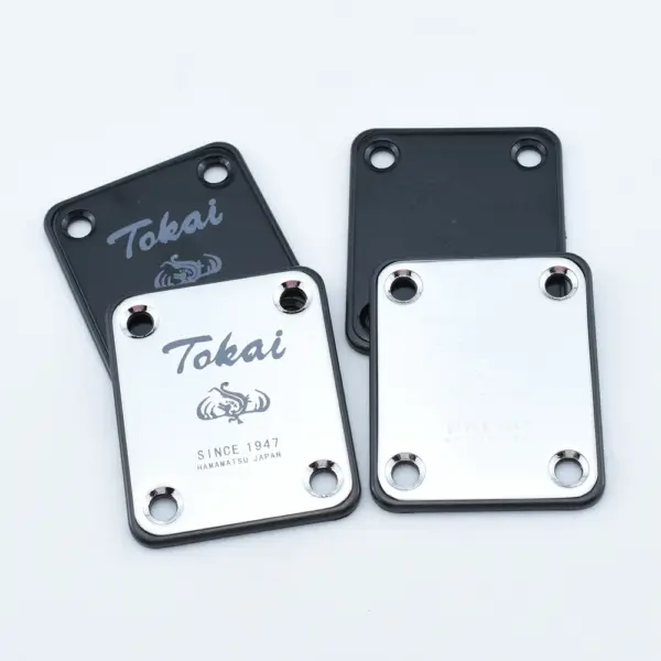 Electric Guitar Neck Plate in Black and White - Image 2