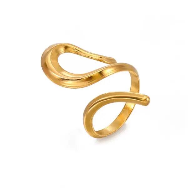Geometric Adjustable Stainless Steel Rings Set - Image 6