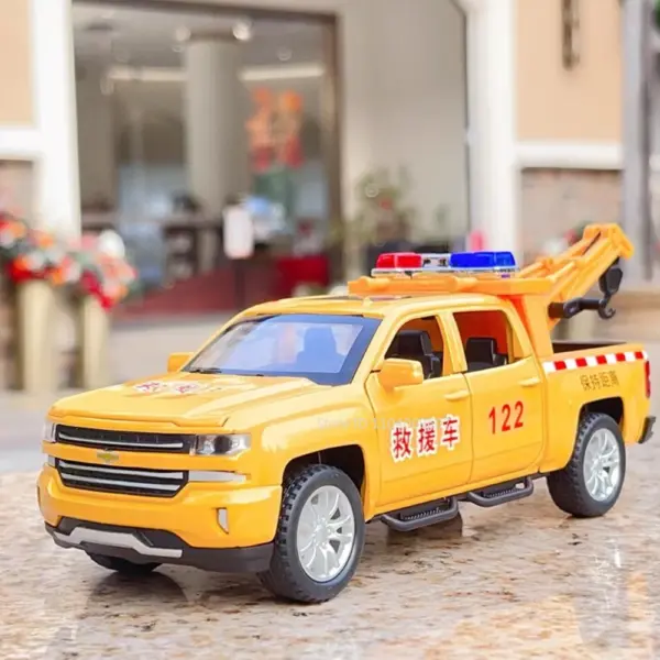1:32 Diecast Rescue Trailer Model Car - Image 6