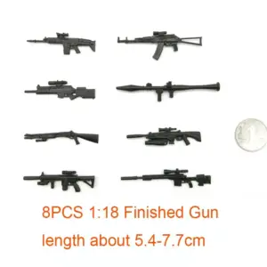 1/18 Scale 4D Gun Model Set of 8