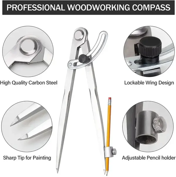 Woodworking Compass for Drafting and Layout - Image 3