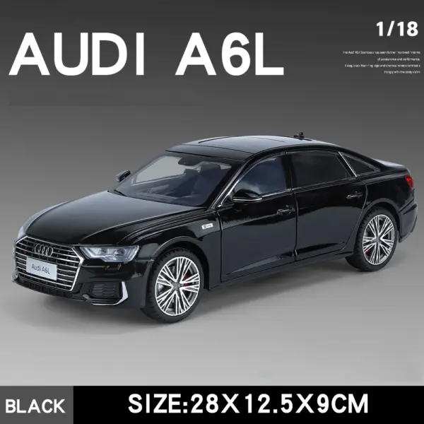 1:18 AUDI A6L Diecast Car Model with Lights - Image 7