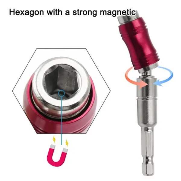 Red Curved Hexagonal Handle Extension Rod - Image 6