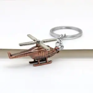 Helicopter Metal Keychain Accessory