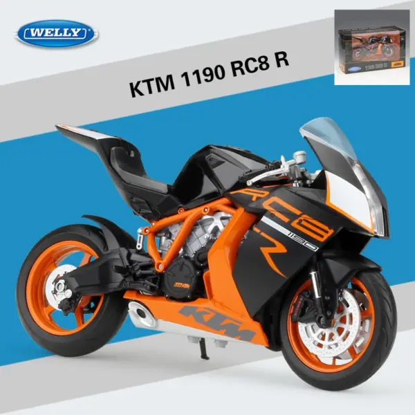 WELLY 1:10 KTM 1190 RC8 R Motorcycle Model - Image 10