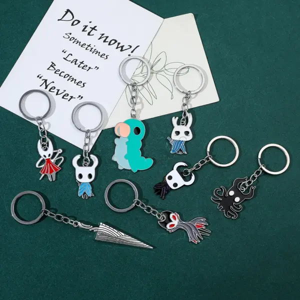 Hollow Knight Octopus Metal Keychain - Image 3