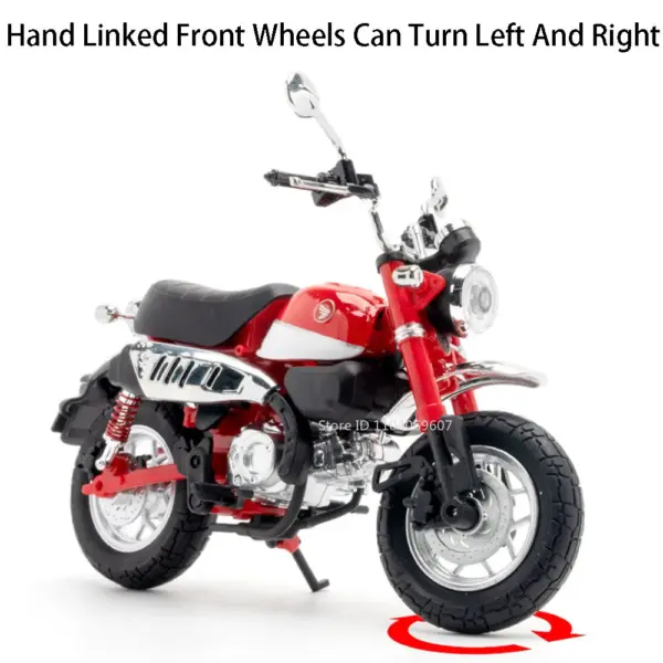 1:12 Honda Monkey Motorcycle Diecast Model - Image 5