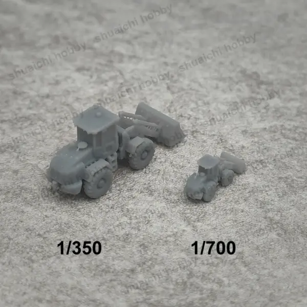 5PCS Resin Wheel Loader Model Set 1/700 1/350 - Image 3