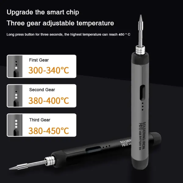Portable USB Soldering Iron Set Adjustable Temp - Image 3