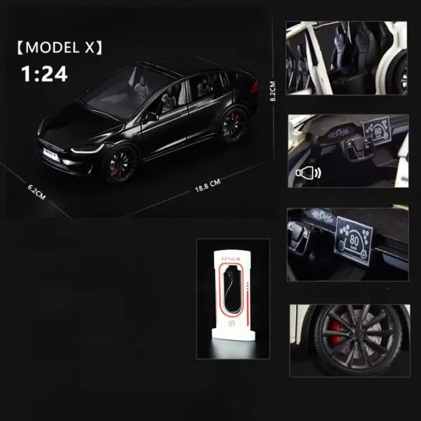 1/24 Scale Diecast Tesla Model X Model Car - Image 10