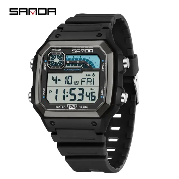SANDA 6196 Square Men's Digital Wristwatch - Image 7
